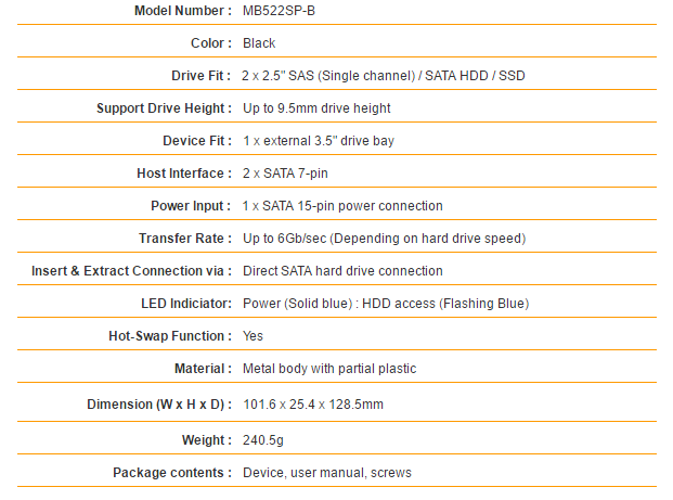 MB522SP B 2.5 HDDSSD CAGES ICY DOCK manufacturer 2017 04 26 16 16 25